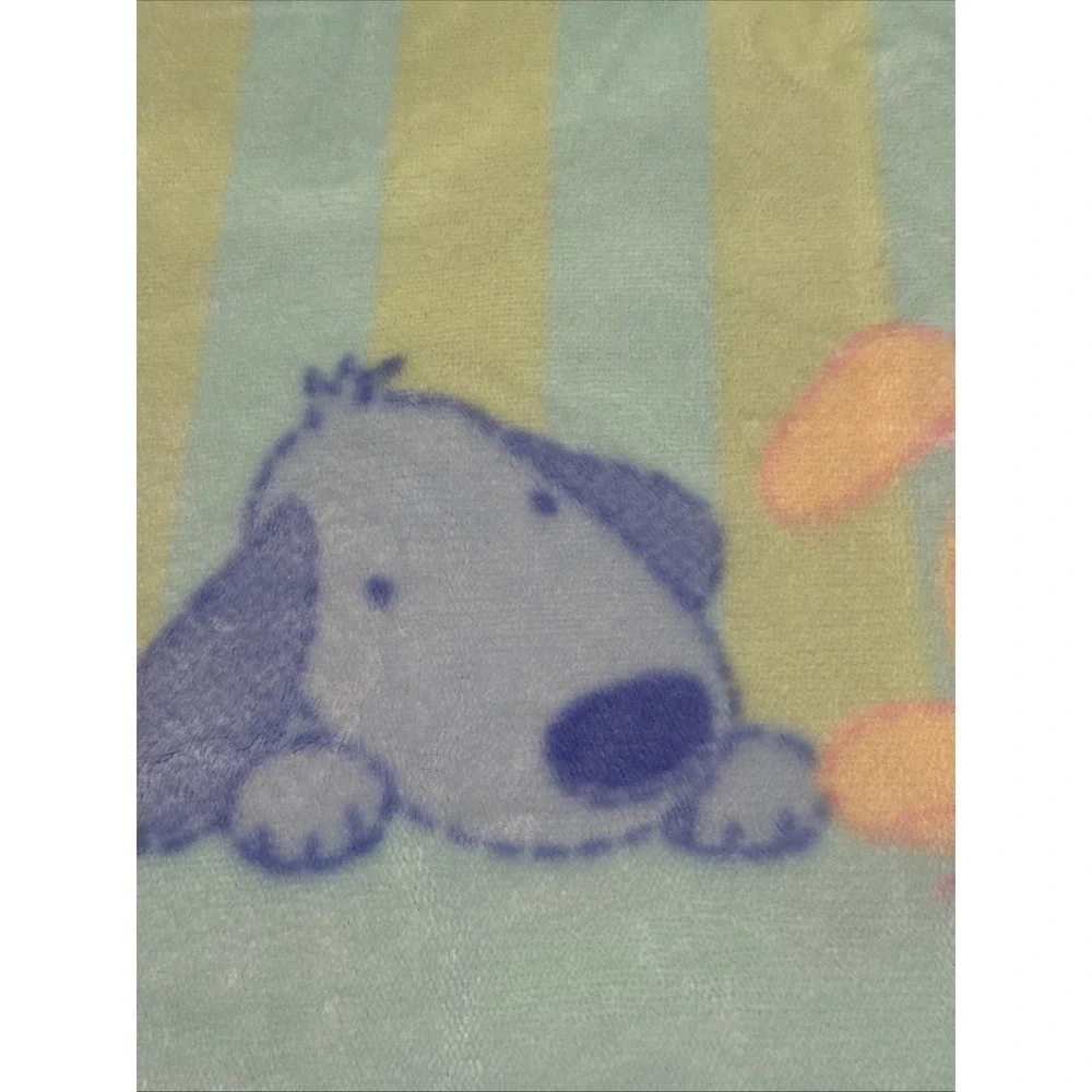 Vintage Carters Tykes Baby Blanket Patel Green Yellow 45